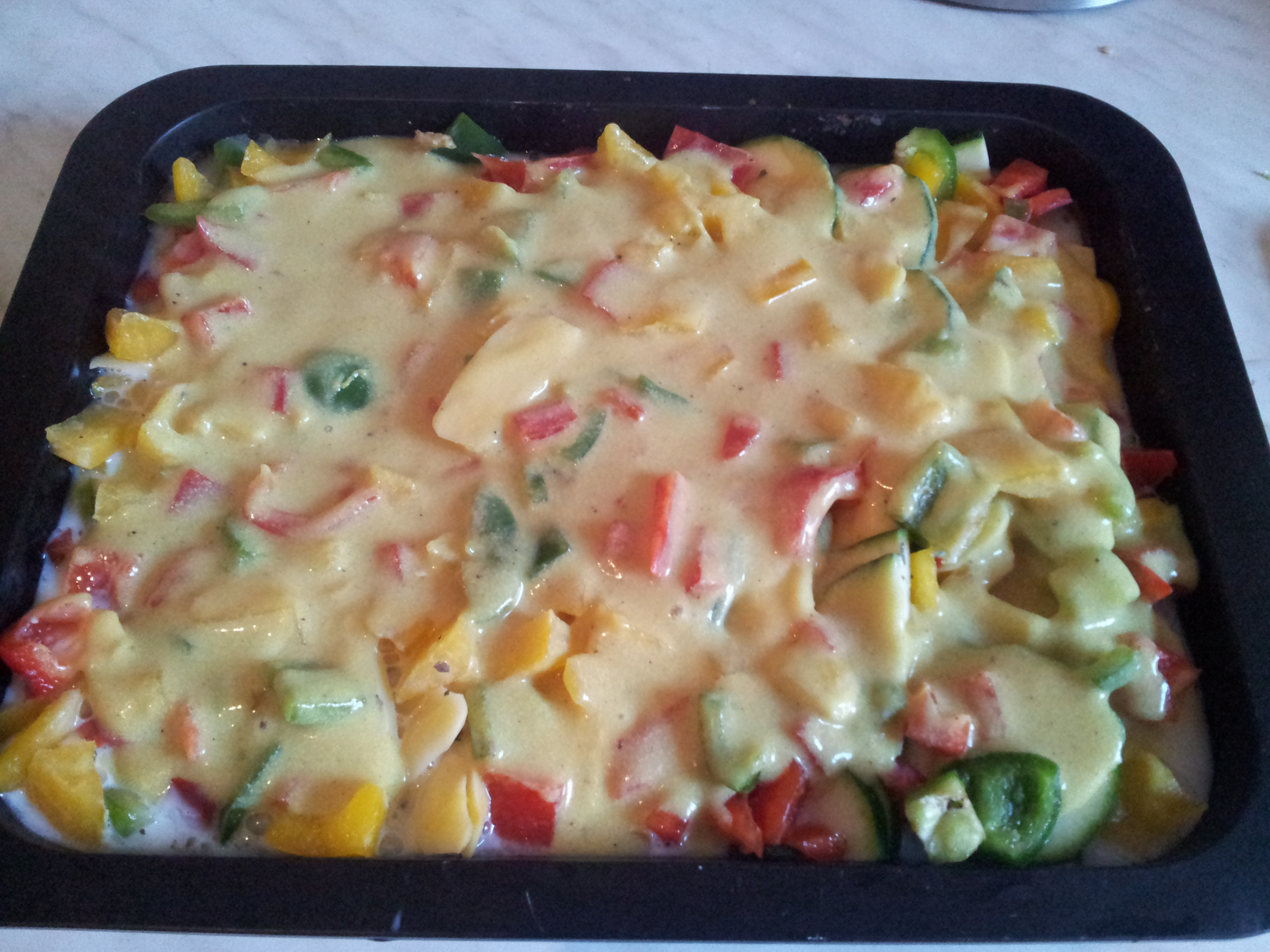 Kartoffelgratin mit Zucchini und Paprika | Claudi&amp;#39;s vegan world