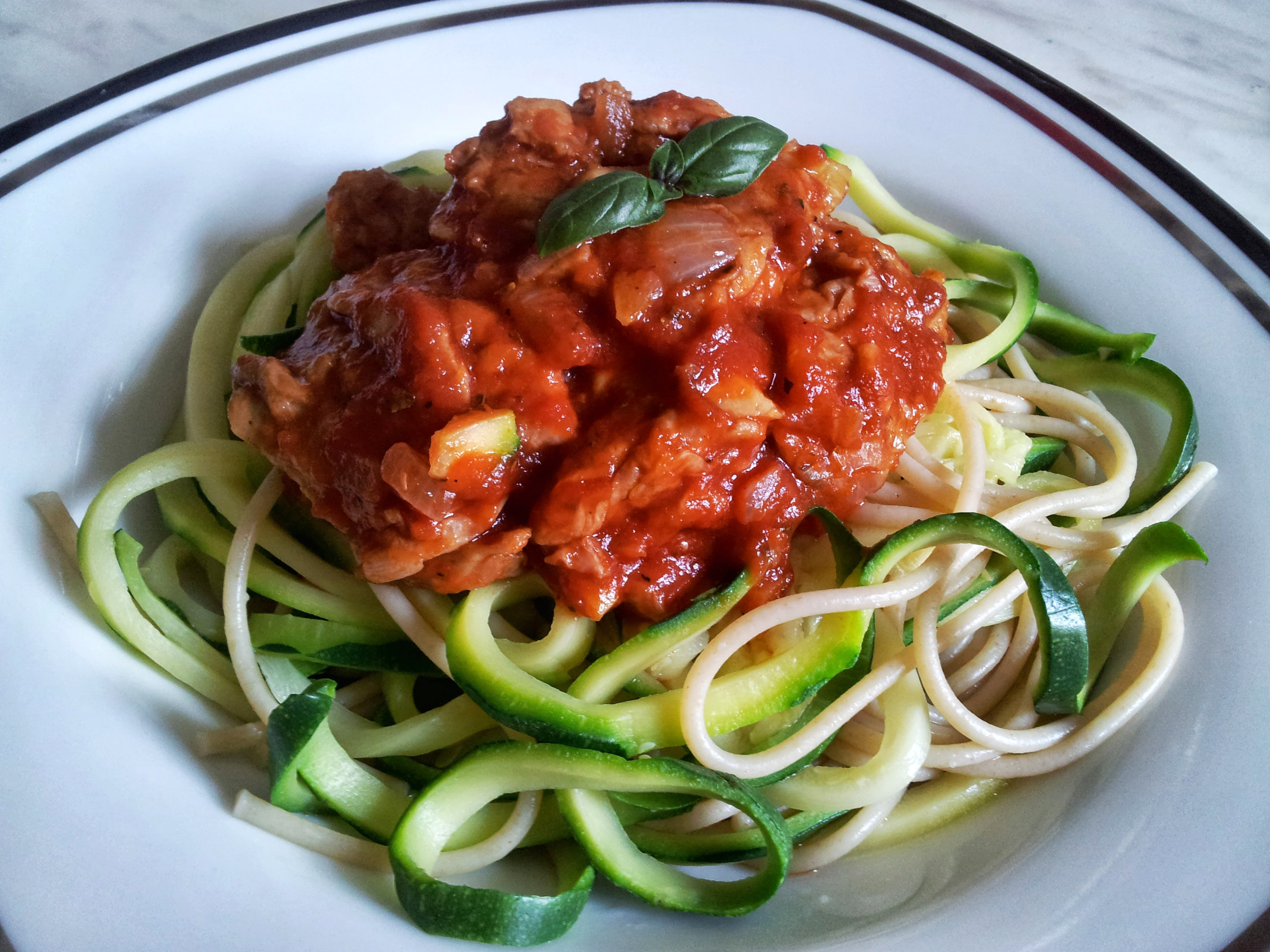 (Zucchini)-Spaghetti mit Mock Abalone | Claudi&amp;#39;s vegan world